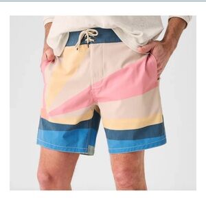 EUC Faherty Soleil Boardshorts 7” Fall Sunset